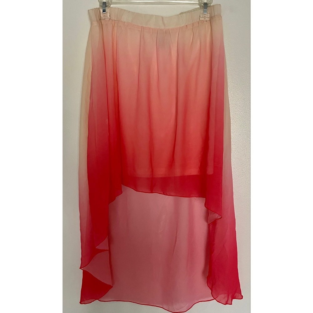 New Charlotte Russe Ombre High Low Flowy Skirt L